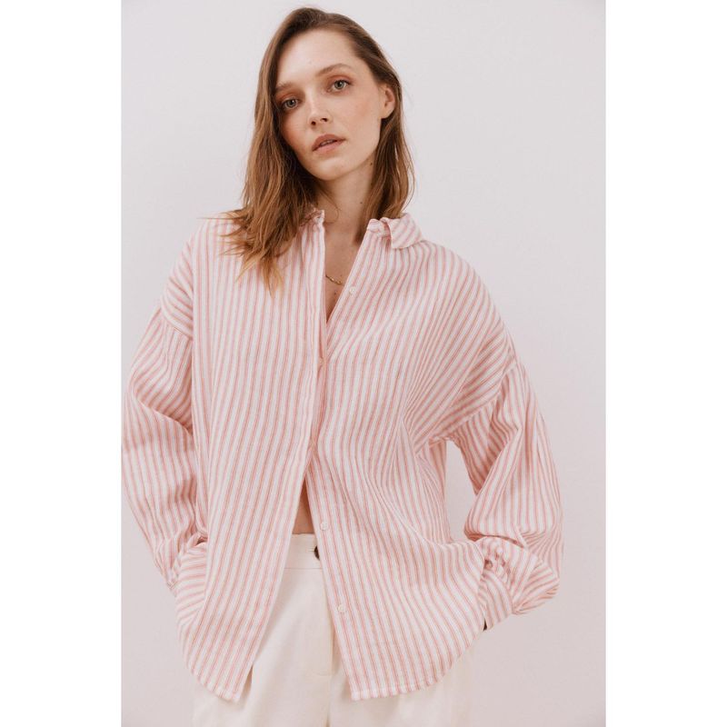 CORTEFIEL - Blusa Manga Larga 100% Algodón Mujer Cortefiel