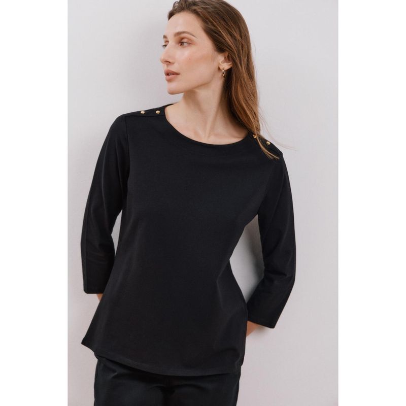 CORTEFIEL - Polo Manga Larga Algodón Mujer Cortefiel