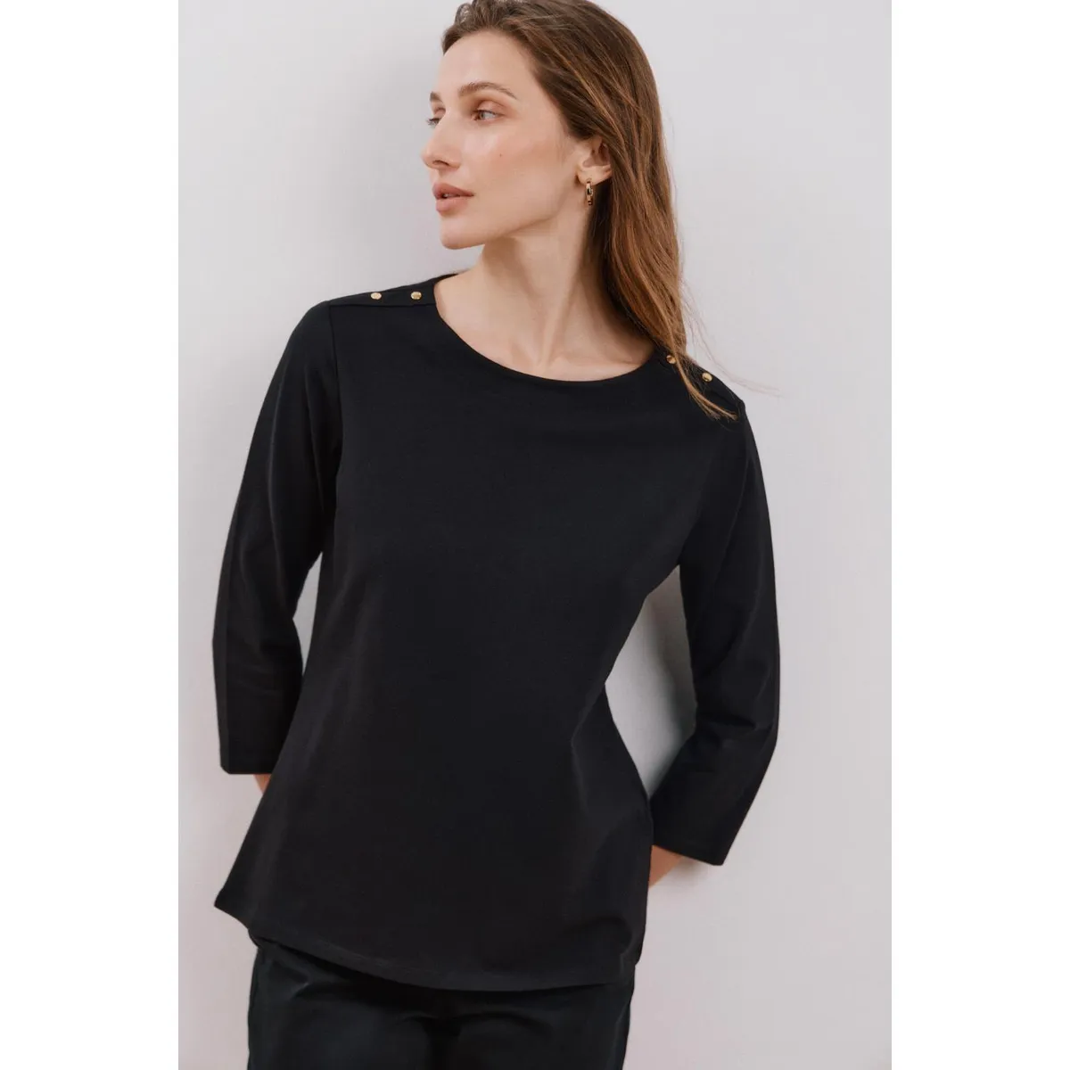 CORTEFIEL - Polo Manga Larga Algodón Mujer Cortefiel