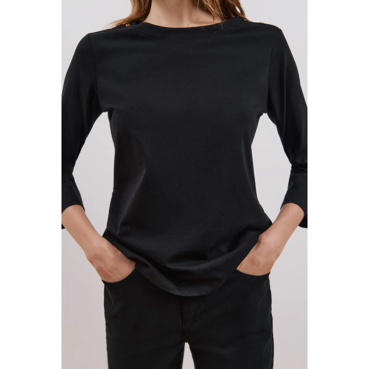 CORTEFIEL - Polo Manga Larga Algodón Mujer Cortefiel