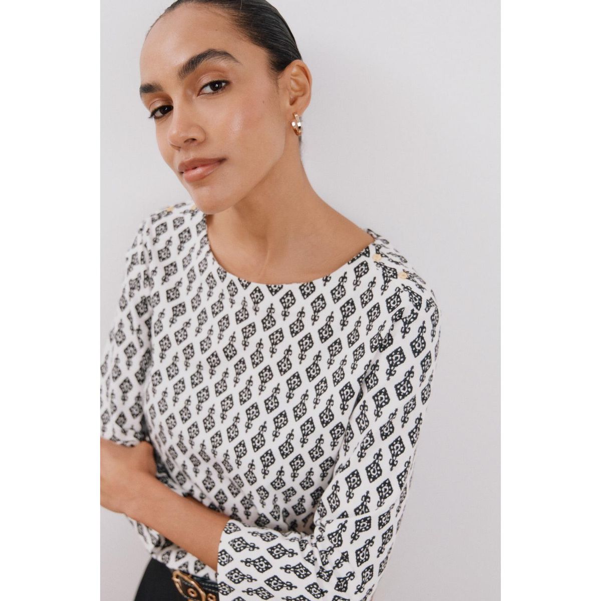 CORTEFIEL - Polo Manga Larga Algodón Mujer Cortefiel