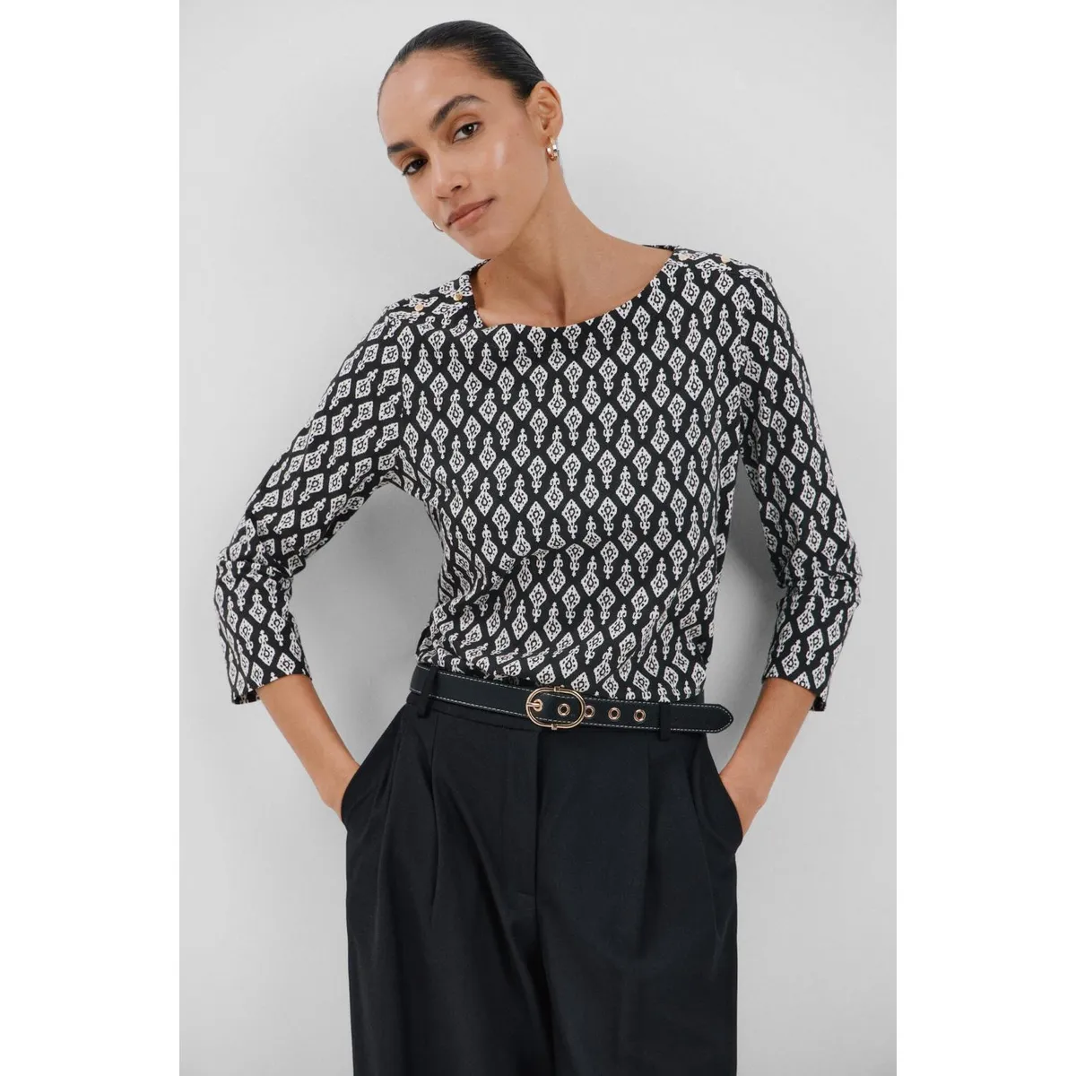 CORTEFIEL - Polo Manga Larga Algodón Mujer Cortefiel