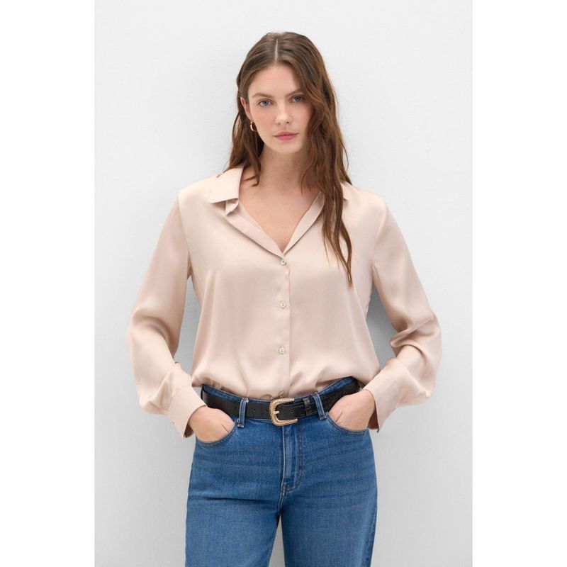 CORTEFIEL - Blusa Manga Larga Casual Mujer Cortefiel