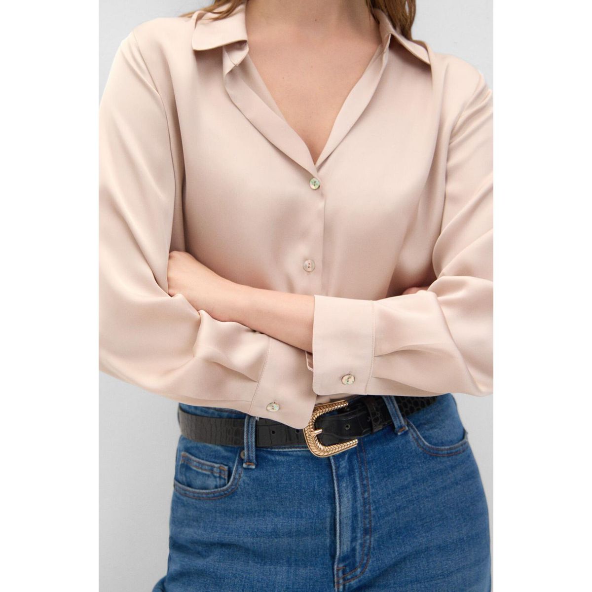 CORTEFIEL - Blusa Manga Larga Casual Mujer Cortefiel