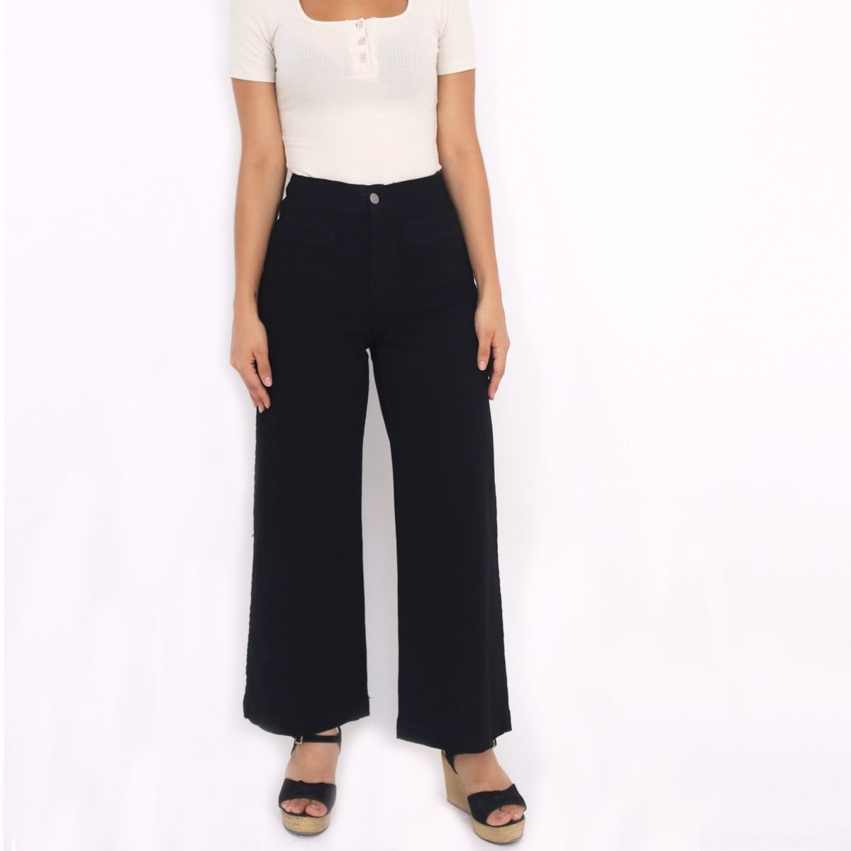 KAYRA POBLET - Jean Cullote Tiro Alto Mujer Kayra Poblet