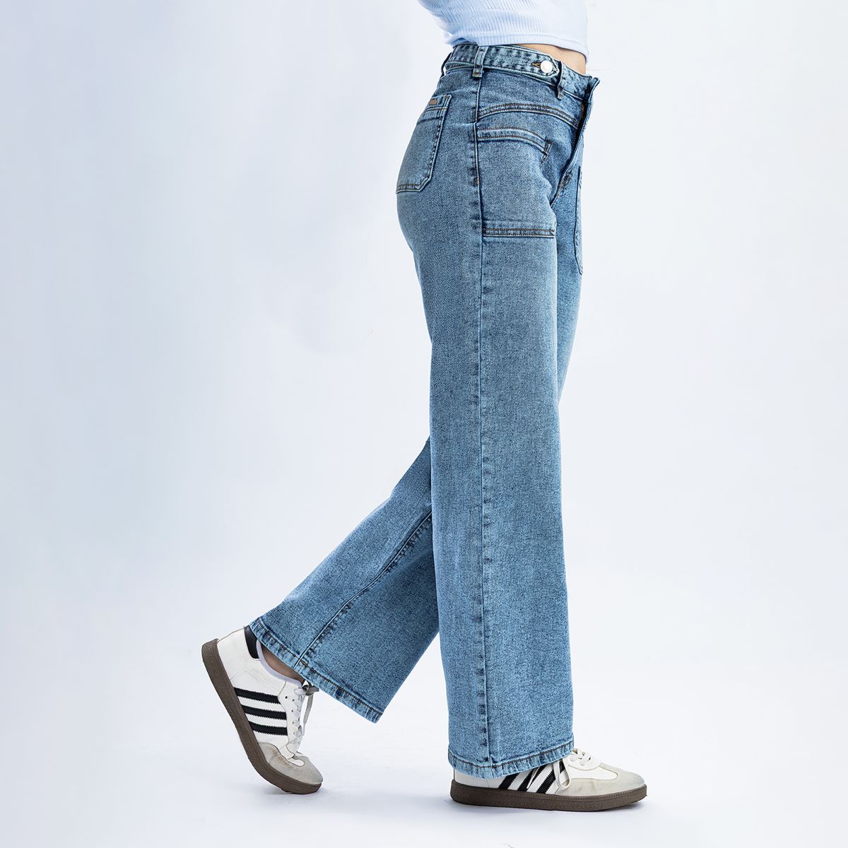 KANSAS - Jean Wide Algodón Mujer Kansas