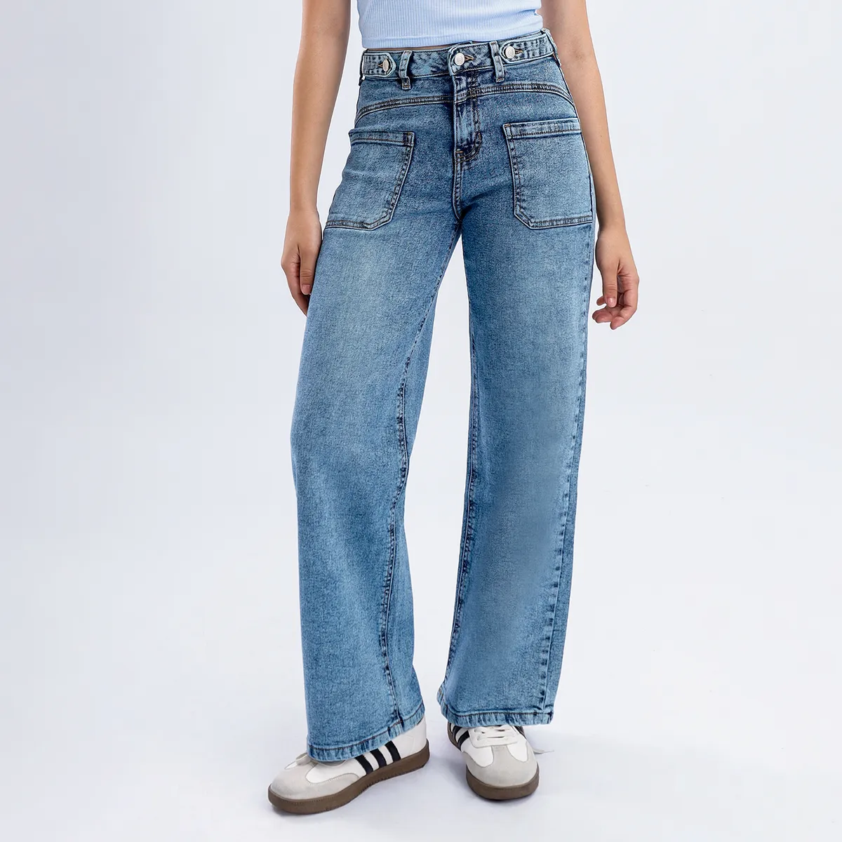 KANSAS - Jean Wide Algodón Mujer Kansas