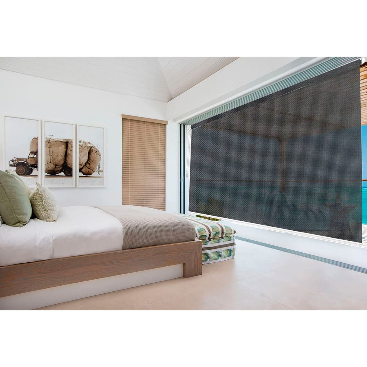 DECOR HOUSE INTEGRALES SAC - Cortina Roller Classic Screen 5% Negro 130cm Ancho x 150cm Alto