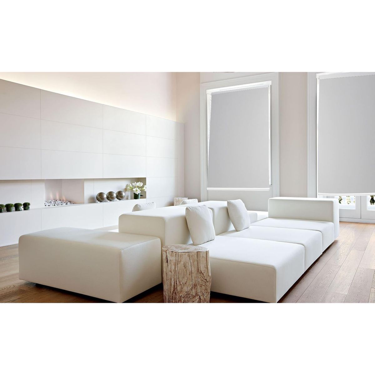 DECOR HOUSE INTEGRALES SAC - Cortina Roller Blackout Básico Gris 130cm Ancho x 120cm Alto