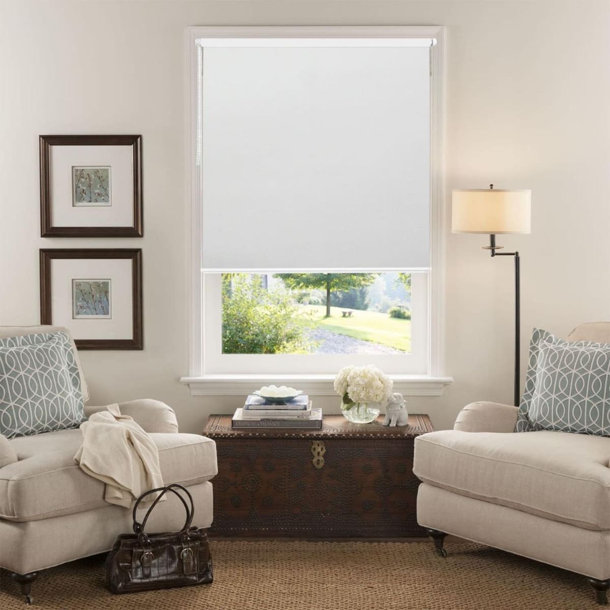 DECOR HOUSE INTEGRALES SAC - Cortina Roller Blackout Textil Natural Gris 150cm Ancho x 200cm Alto
