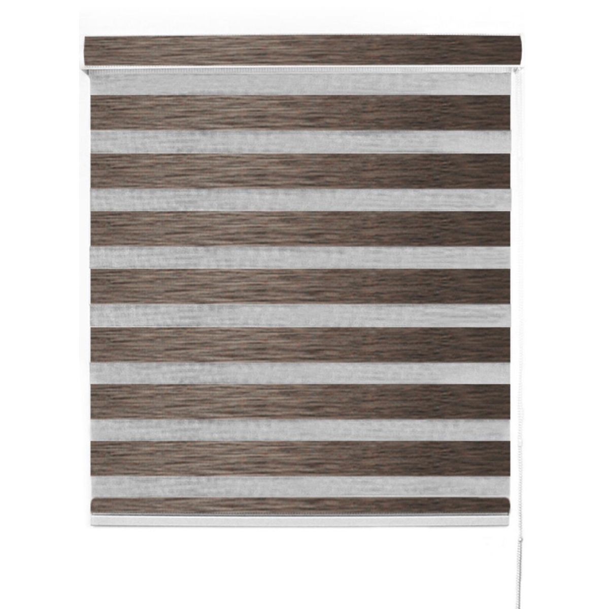 DECOR HOUSE INTEGRALES SAC - Cortina Roller Duo Premium Screen Marrón Ancho 110cm x Alto 110cm