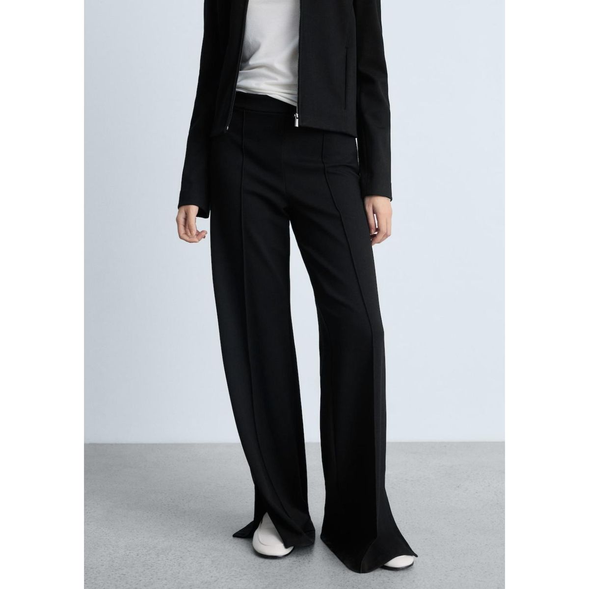 MANGO - Pantalón Wide Casual Mujer Mango