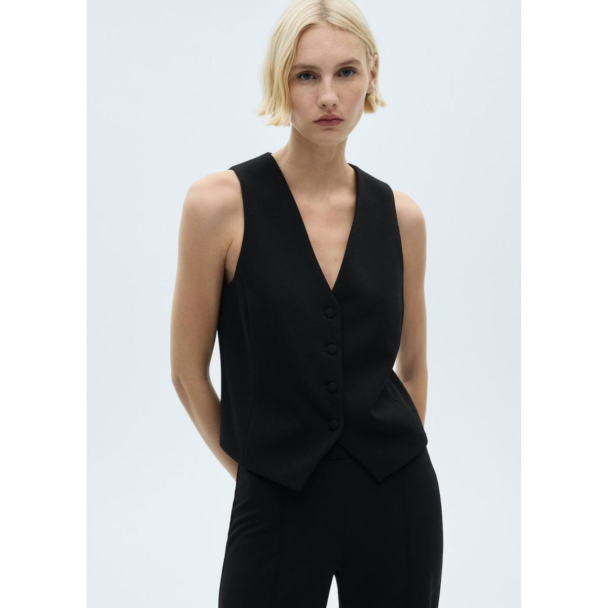 MANGO - Chaleco Casual Mujer Mango