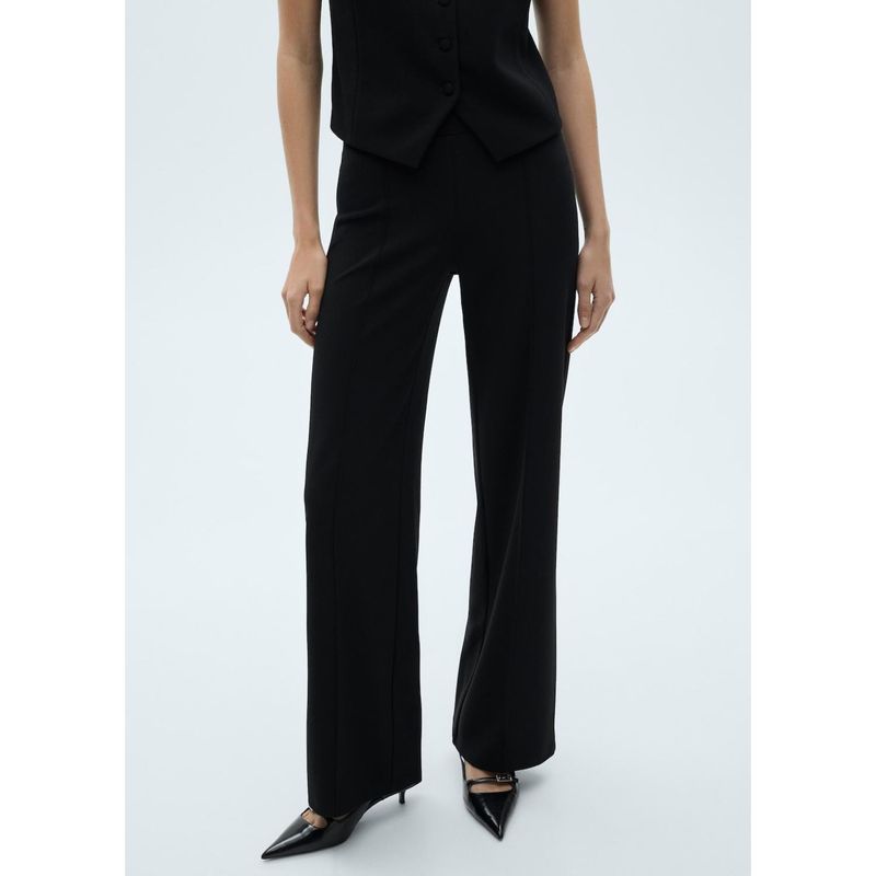 MANGO - Pantalón Recto Casual Mujer Mango