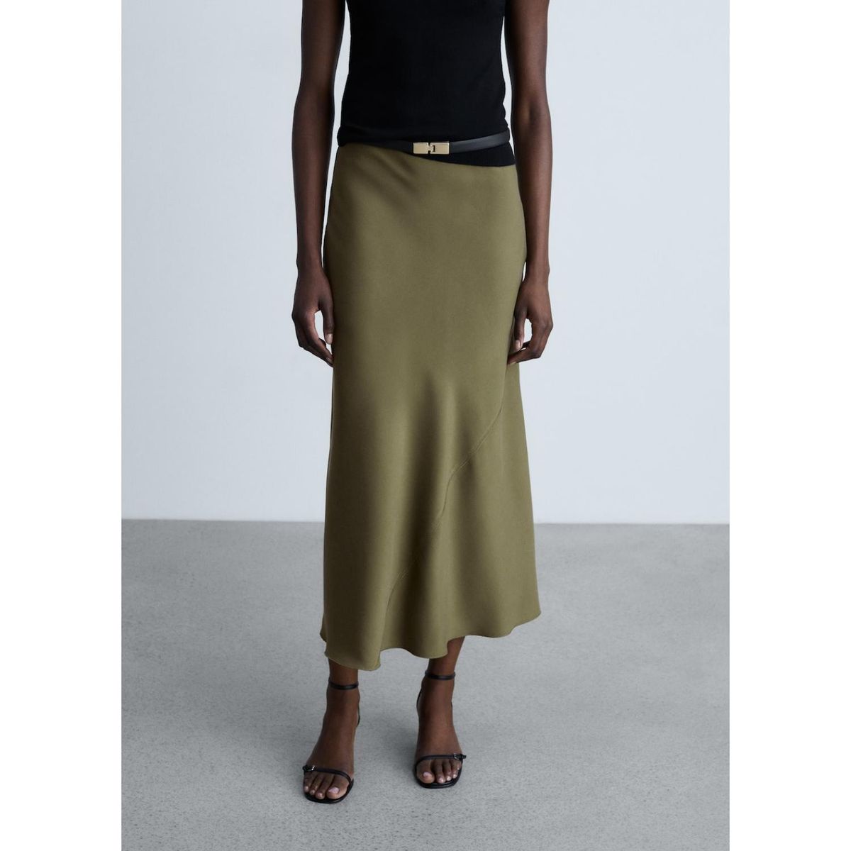 MANGO - Falda Larga Casual Mujer Mango