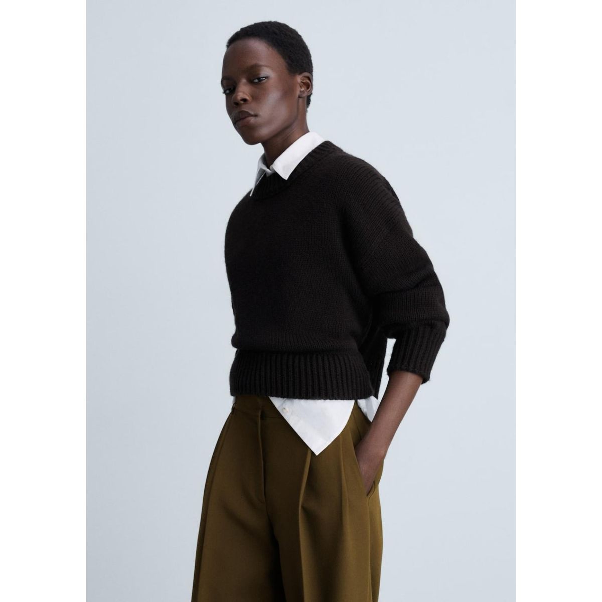 MANGO - Pantalón Recto Casual Mujer Mango