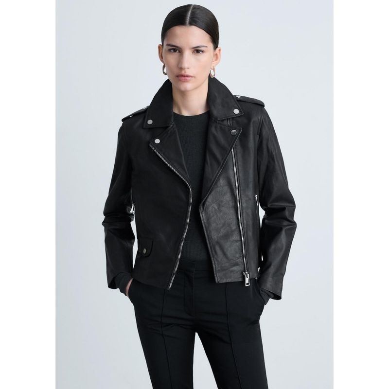 MANGO - Casaca 100% Cuero Mujer Mango