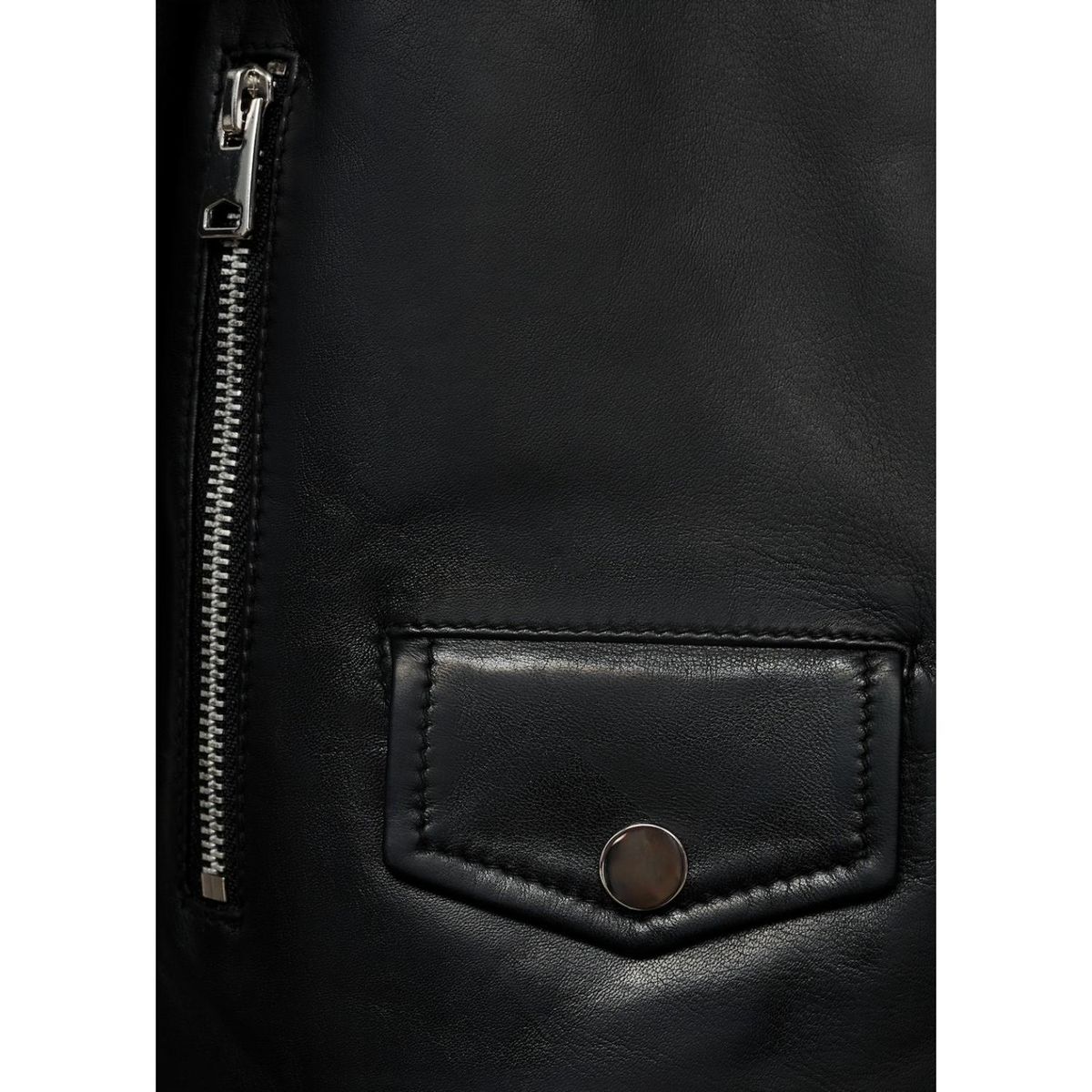 MANGO - Casaca 100% Cuero Mujer Mango