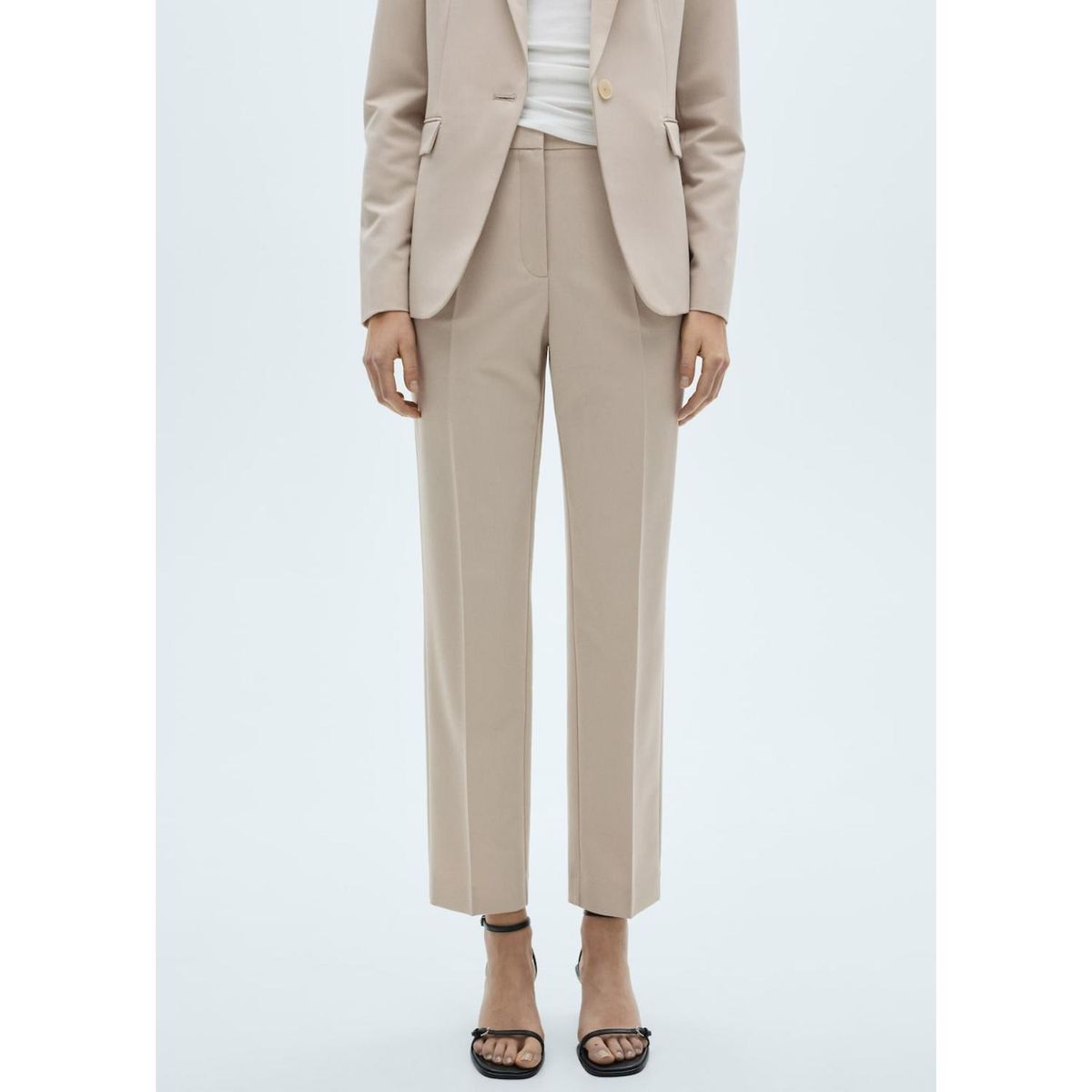 MANGO - Pantalón Recto Casual Mujer Mango