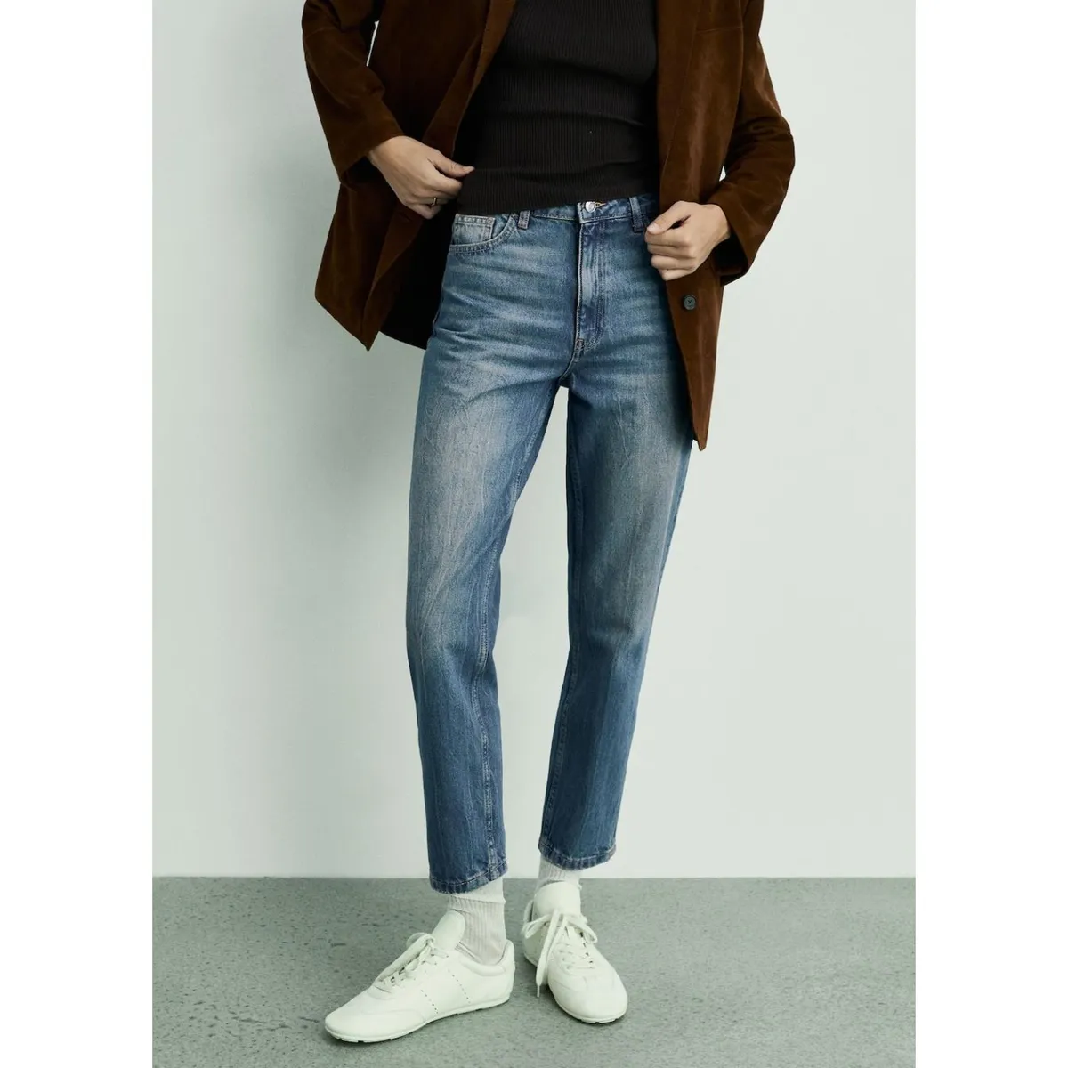 MANGO - Jean Mom Tiro Alto Mujer Mango