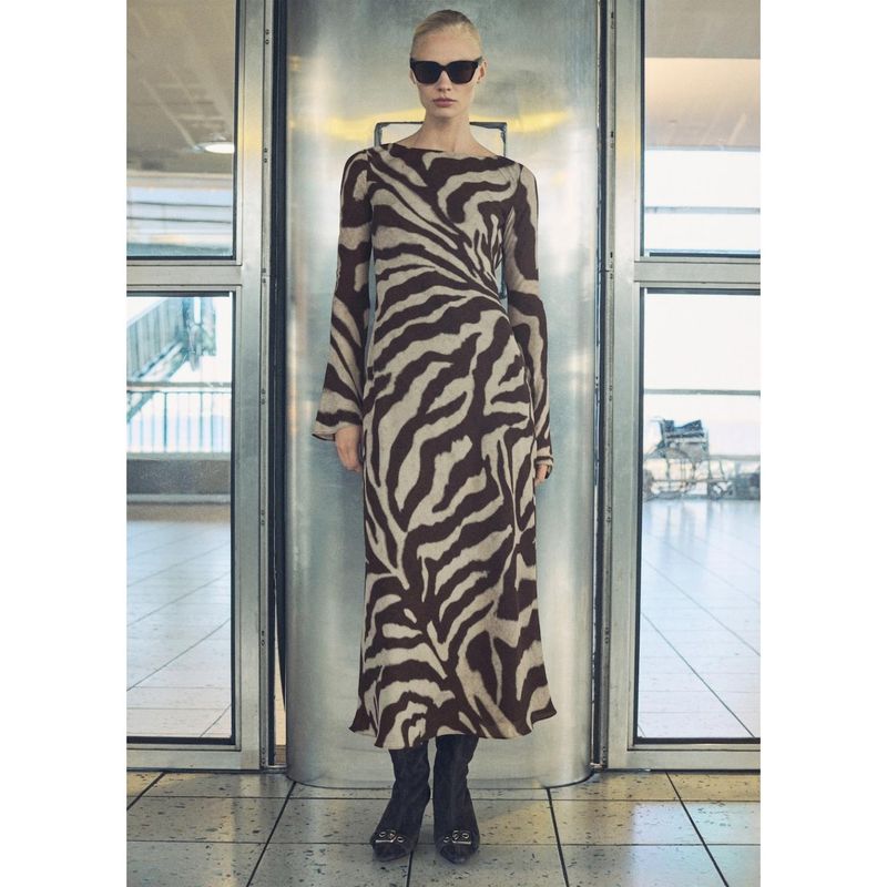 MANGO - Vestido Largo Casual Mujer Mango