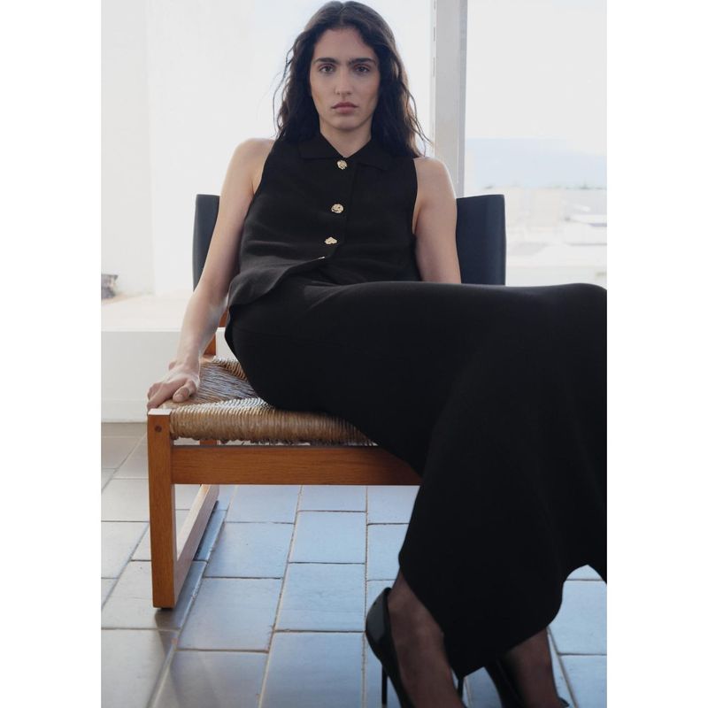 MANGO - Falda Larga Casual Mujer Mango