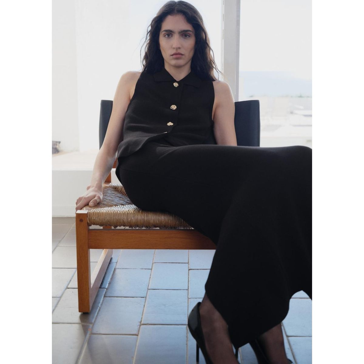 MANGO - Falda Larga Casual Mujer Mango