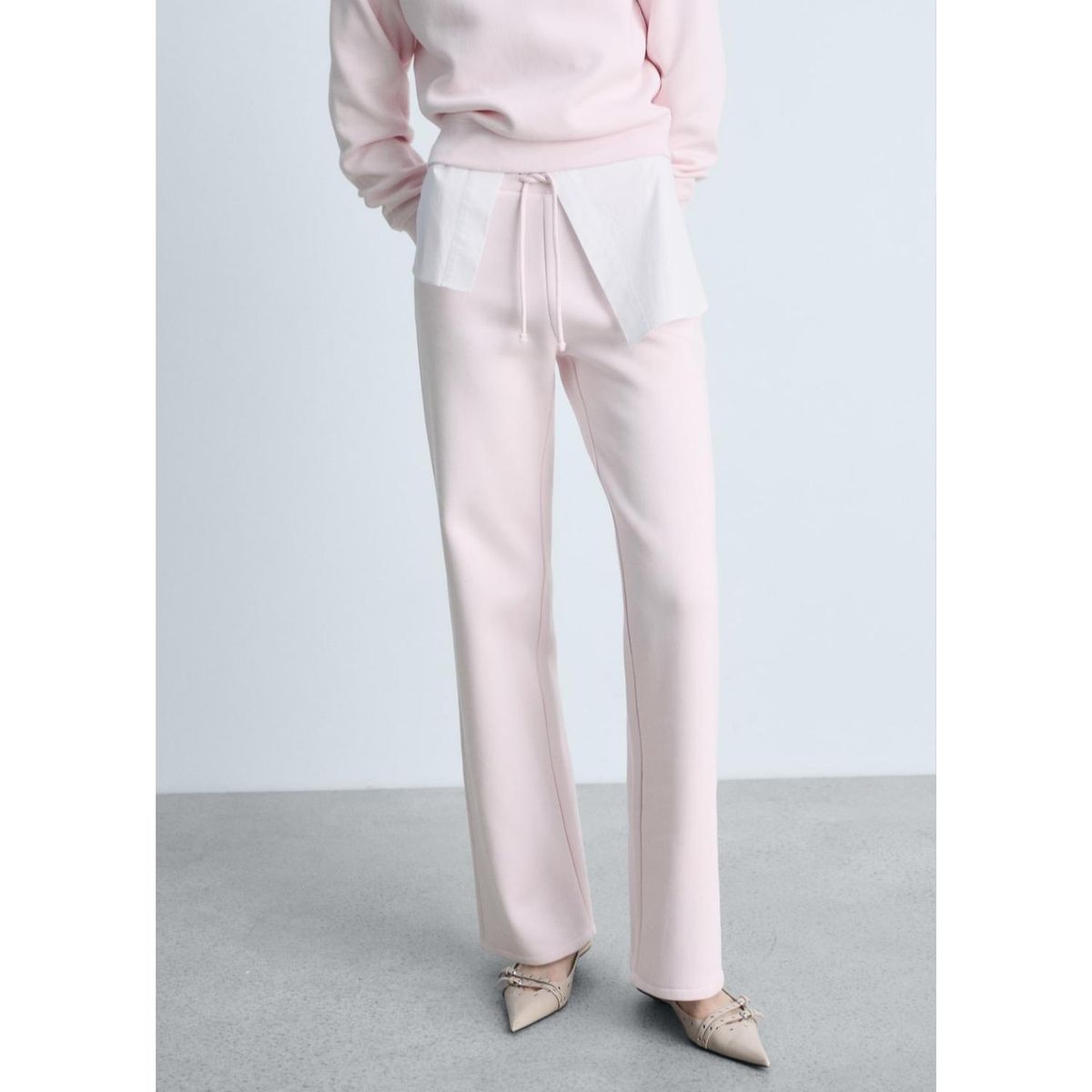 MANGO - Pantalón Jogger Algodón Mujer Mango