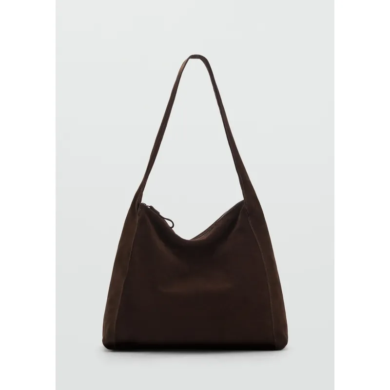 MANGO - Cartera Piramide 100% Cuero Mujer Mango