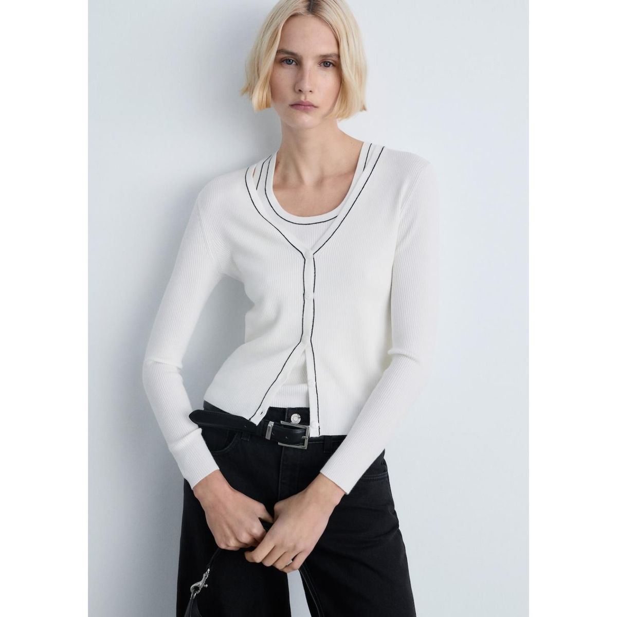 MANGO - Cárdigan Casual Mujer Mango