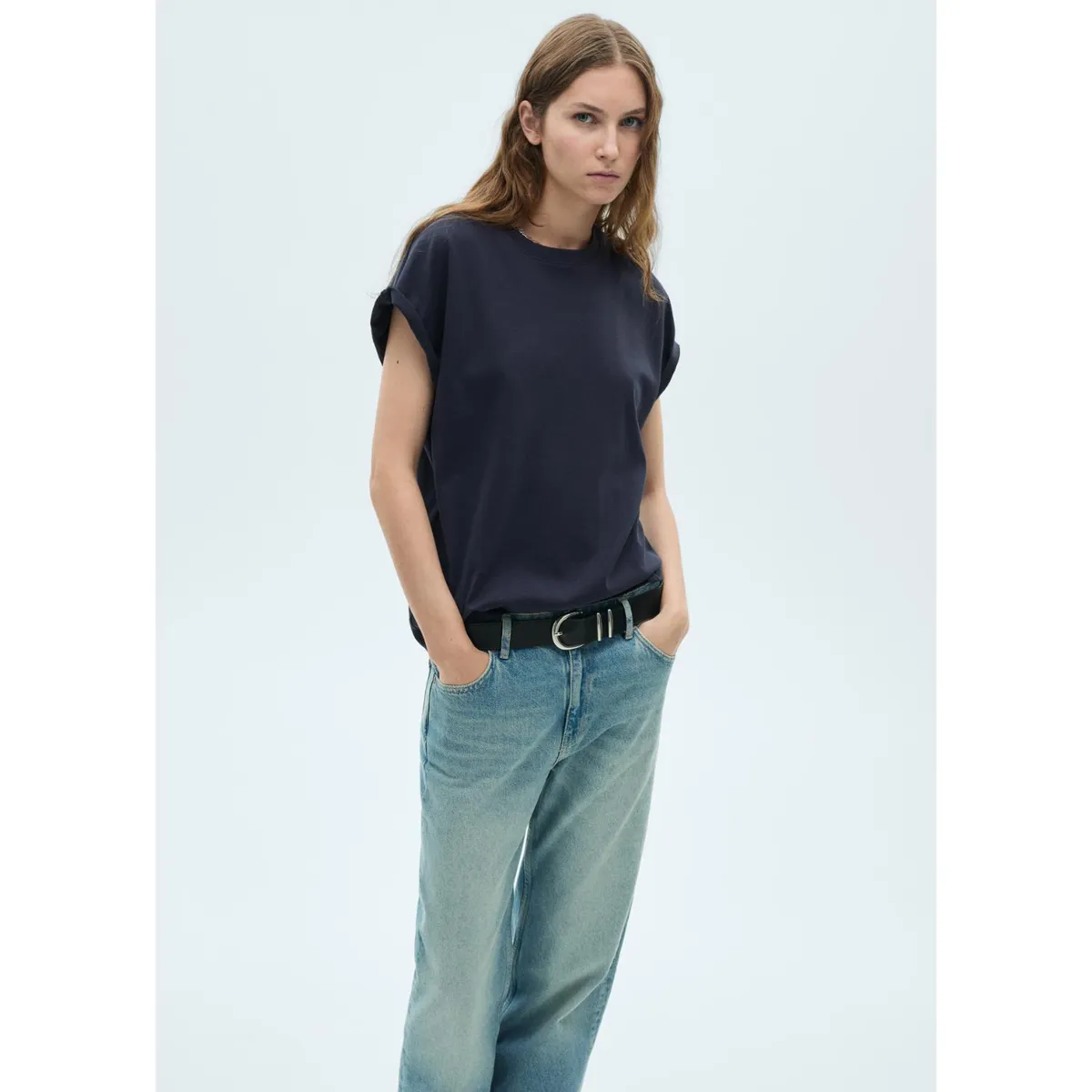 MANGO - Polo Manga Corta 100% Algodón Mujer Mango