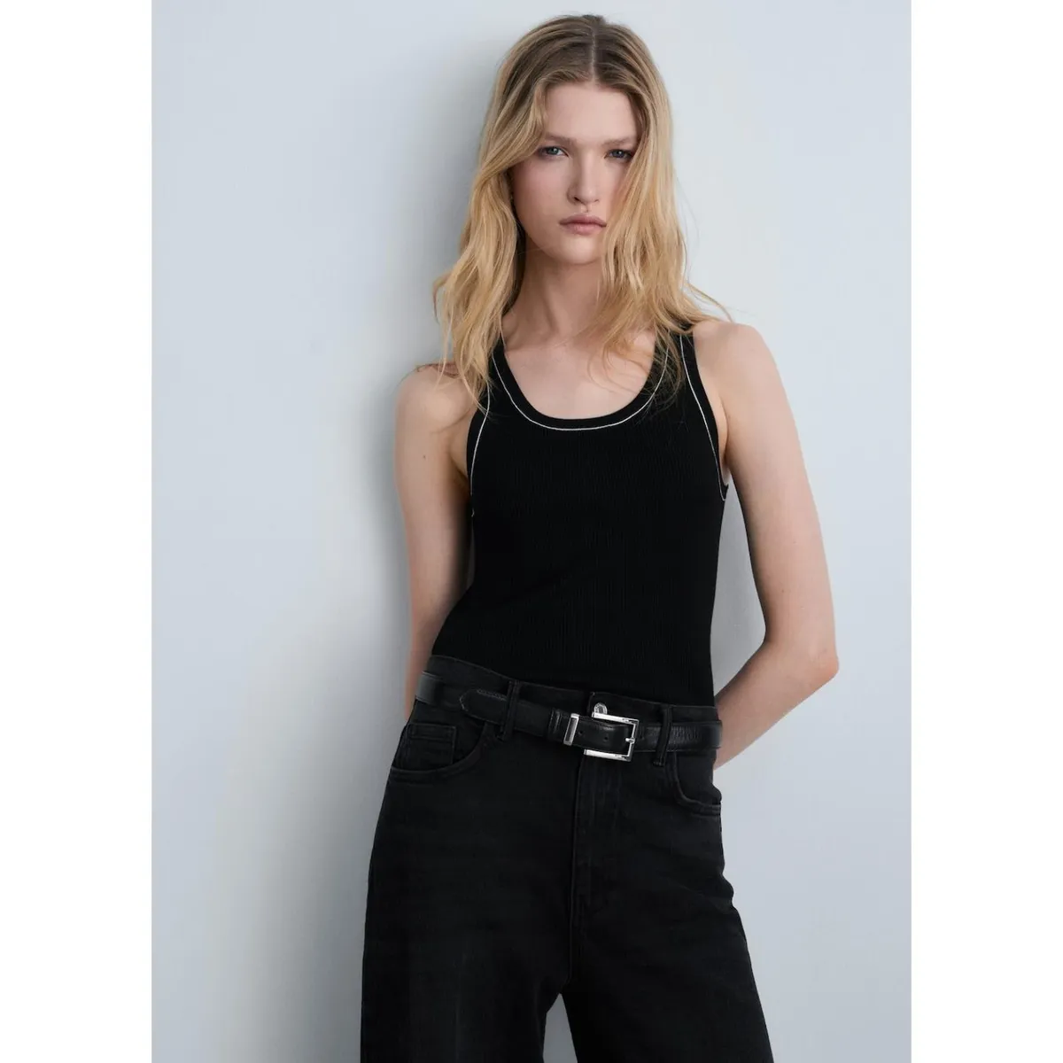 MANGO - Top Sin Mangas Casual Mujer Mango