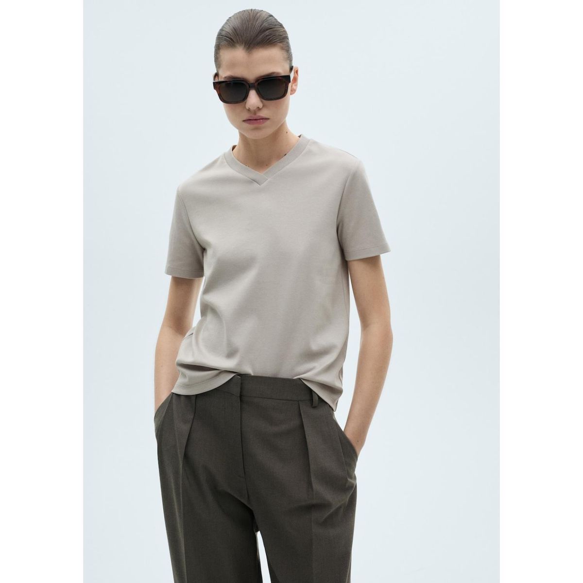 MANGO - Polo Manga Corta 100% Algodón Mujer Mango