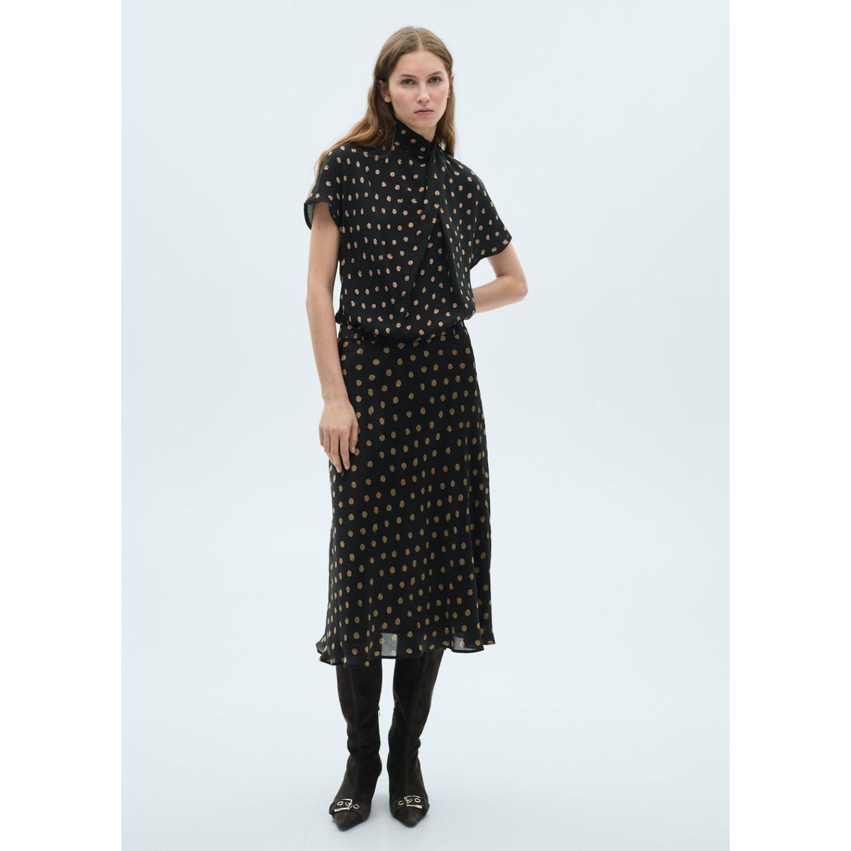 MANGO - Falda Larga Casual Mujer Mango