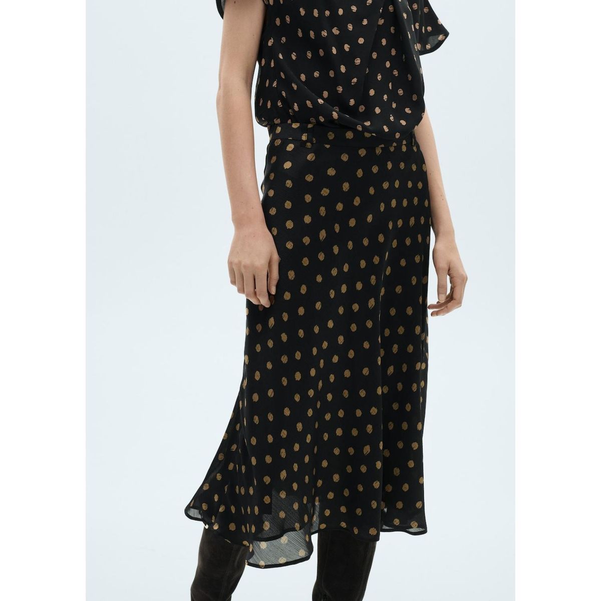 MANGO - Falda Larga Casual Mujer Mango