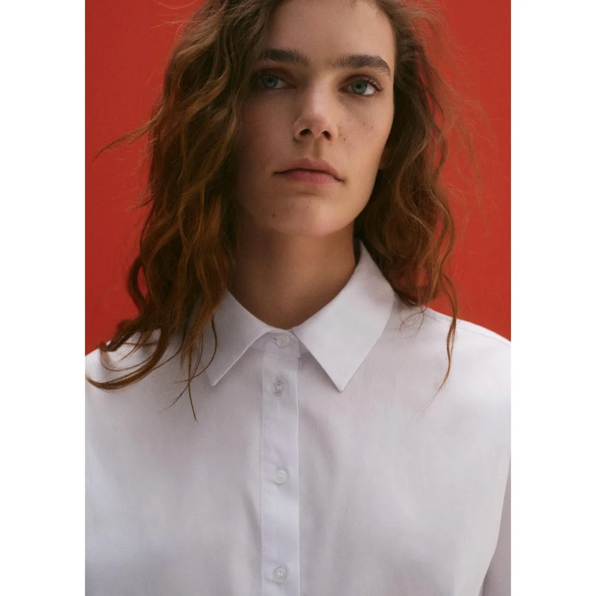 MANGO - Camisa Crop Manga Larga Casual Mujer Mango