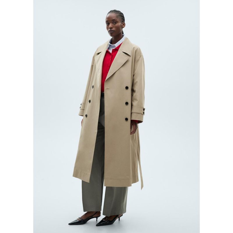 MANGO - Abrigo Algodón Mujer Mango