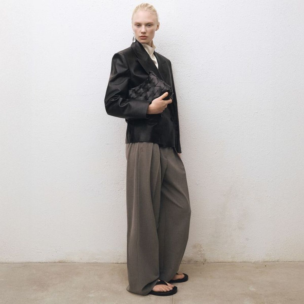 MANGO - Blazer 100% Cuero Mujer Mango