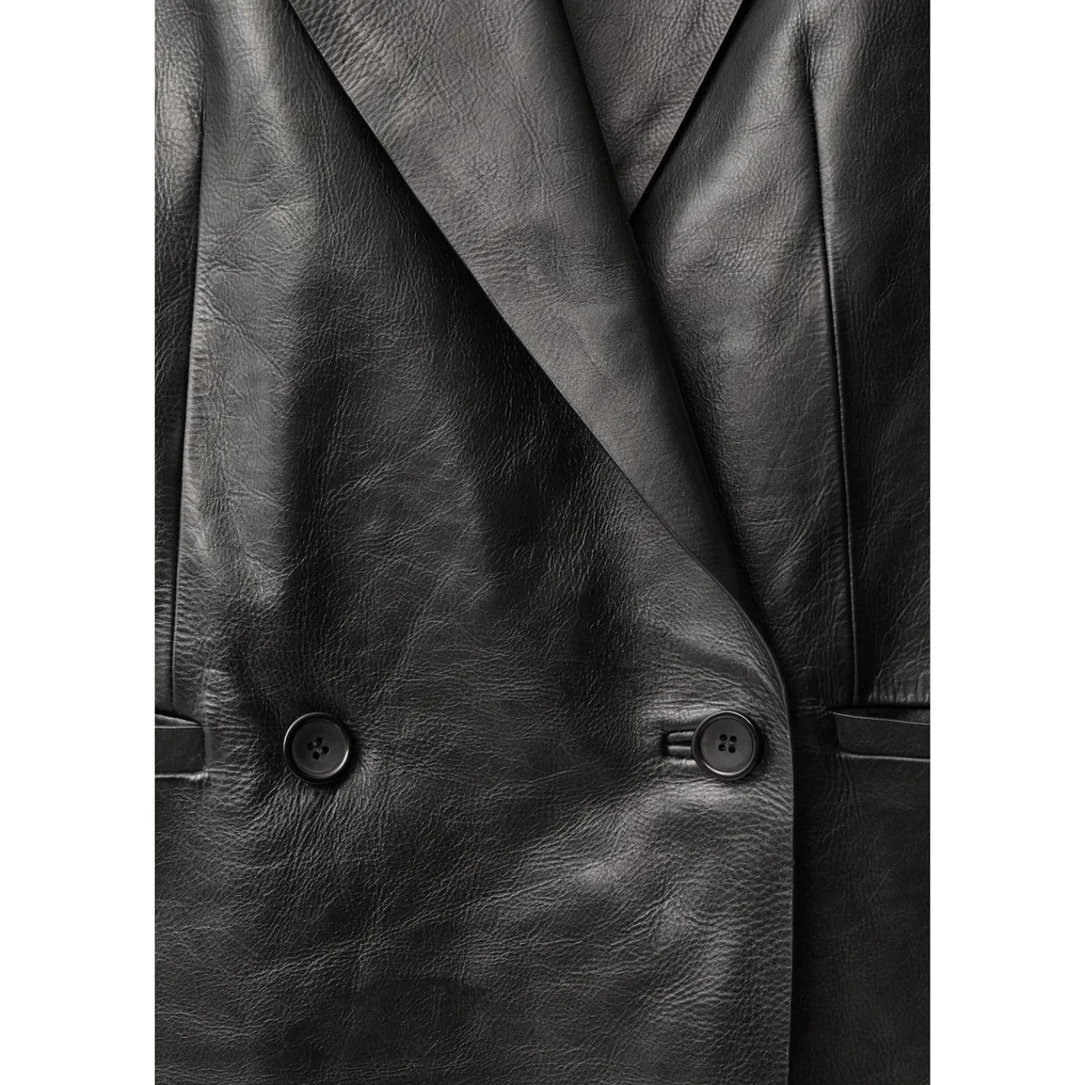 MANGO - Blazer 100% Cuero Mujer Mango