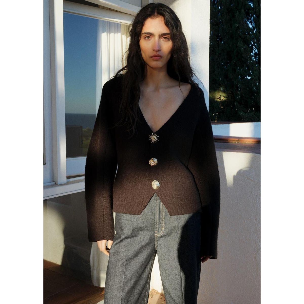 MANGO - Jean Wide Leg Tiro Alto Mujer Mango