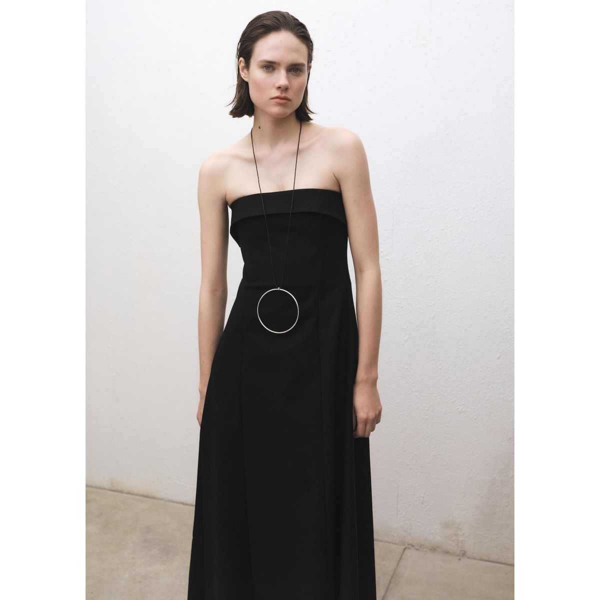 MANGO - Vestido Largo Algodón Mujer Mango