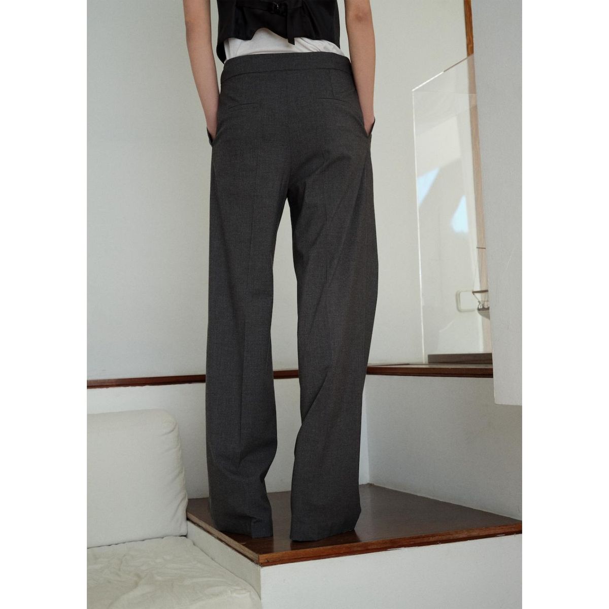 MANGO - Pantalón Recto Casual Mujer Mango
