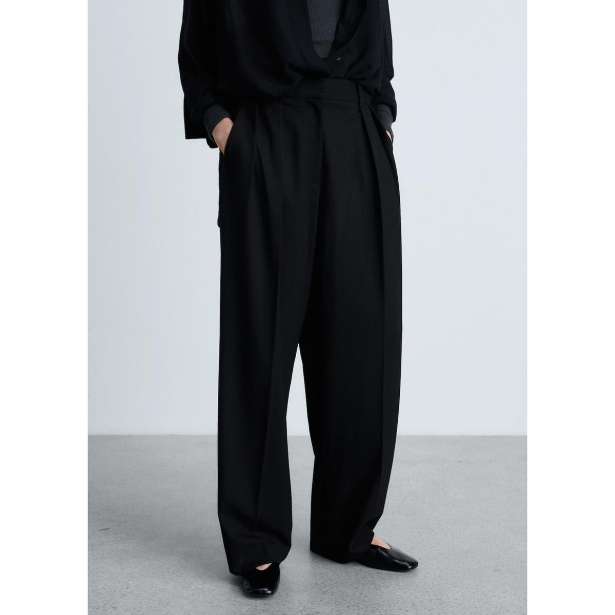 MANGO - Pantalón Wide Casual Mujer Mango