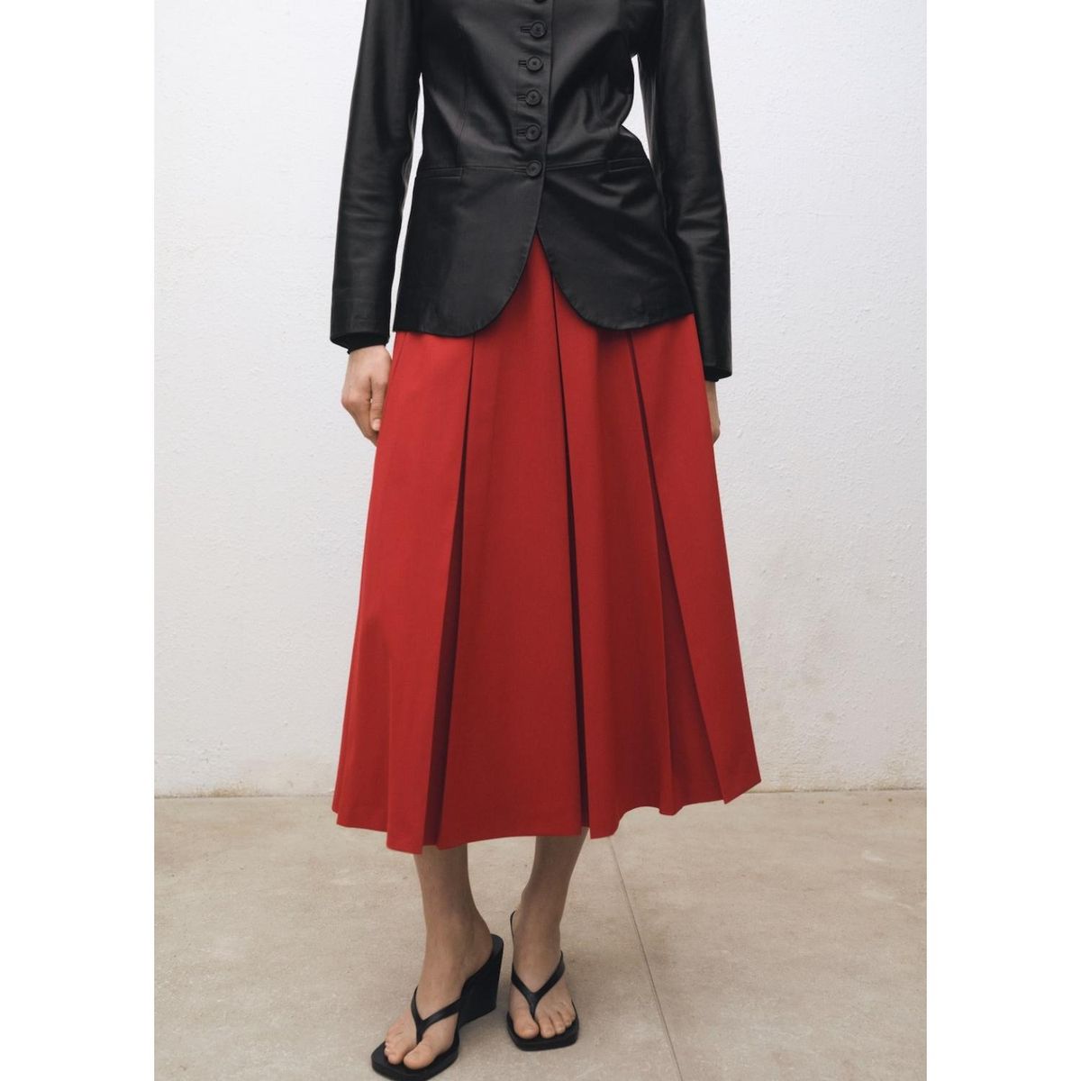 MANGO - Falda Larga Casual Mujer Mango