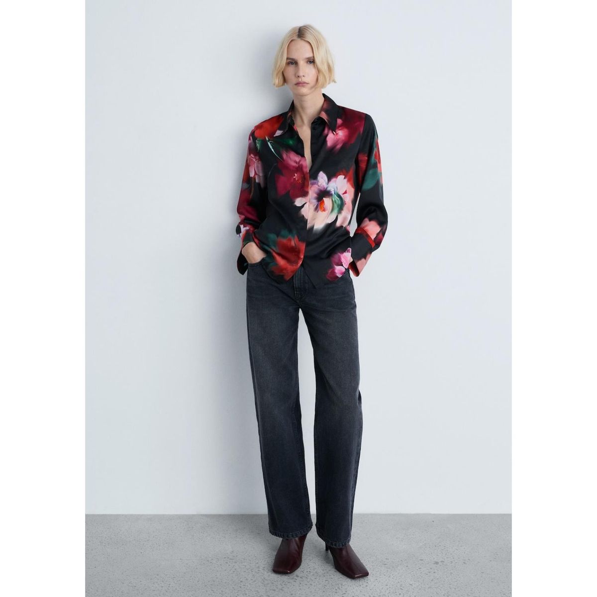 MANGO - Camisa Manga Larga Casual Mujer Mango