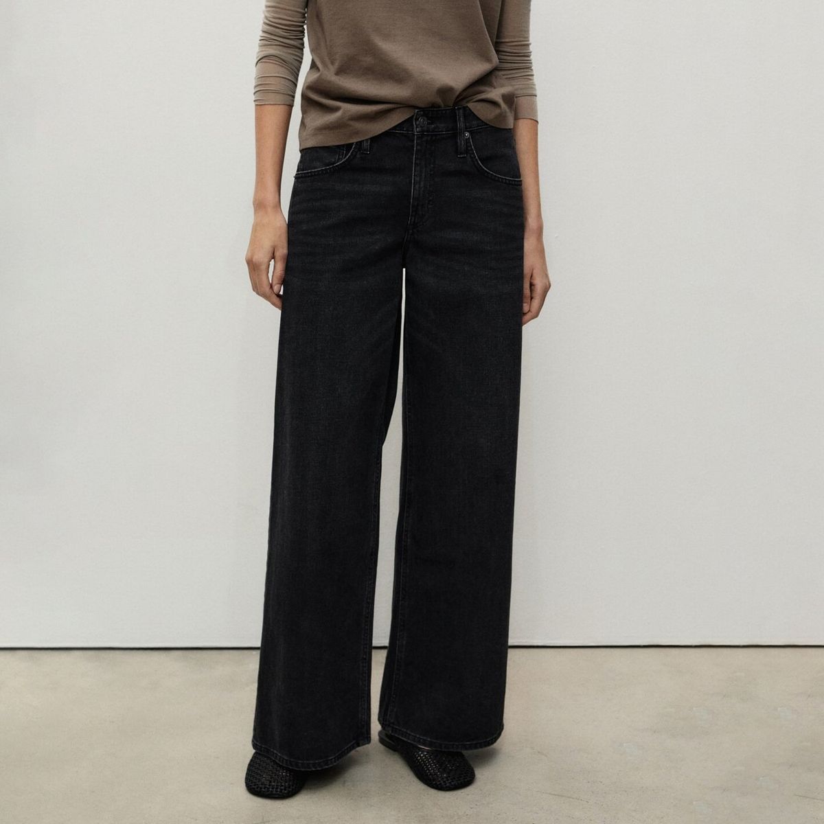 MANGO - Jean Wide Leg Tiro Alto Mujer Mango