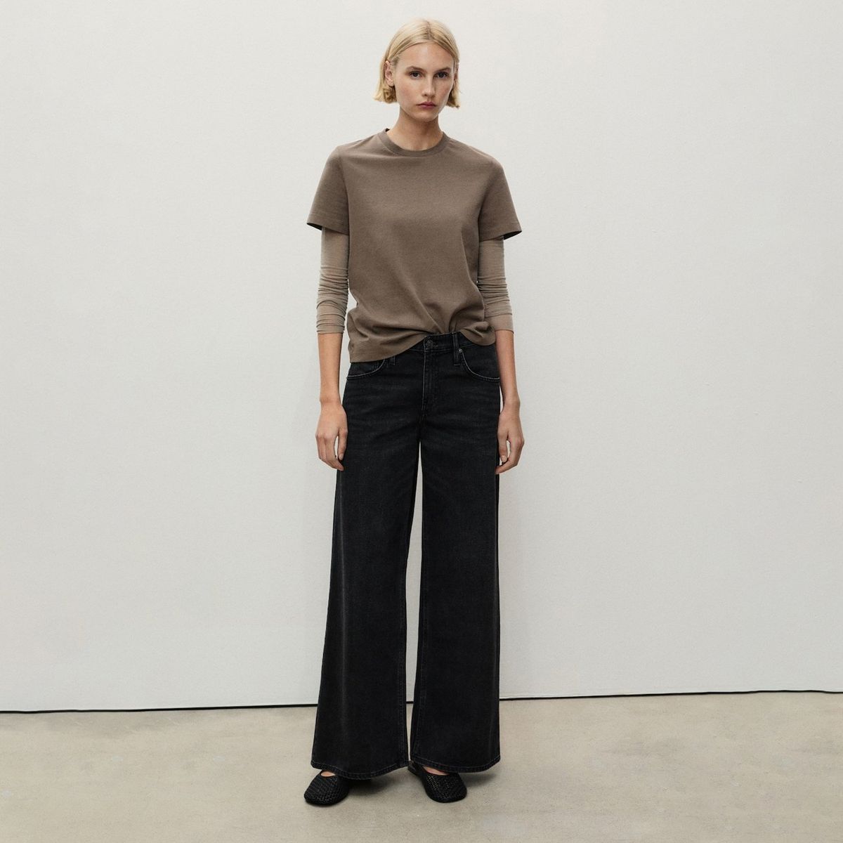 MANGO - Jean Wide Leg Tiro Alto Mujer Mango