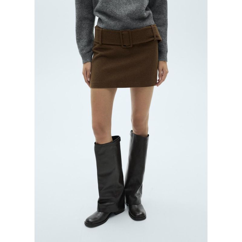 MANGO - Falda Corta Casual Mujer Mango