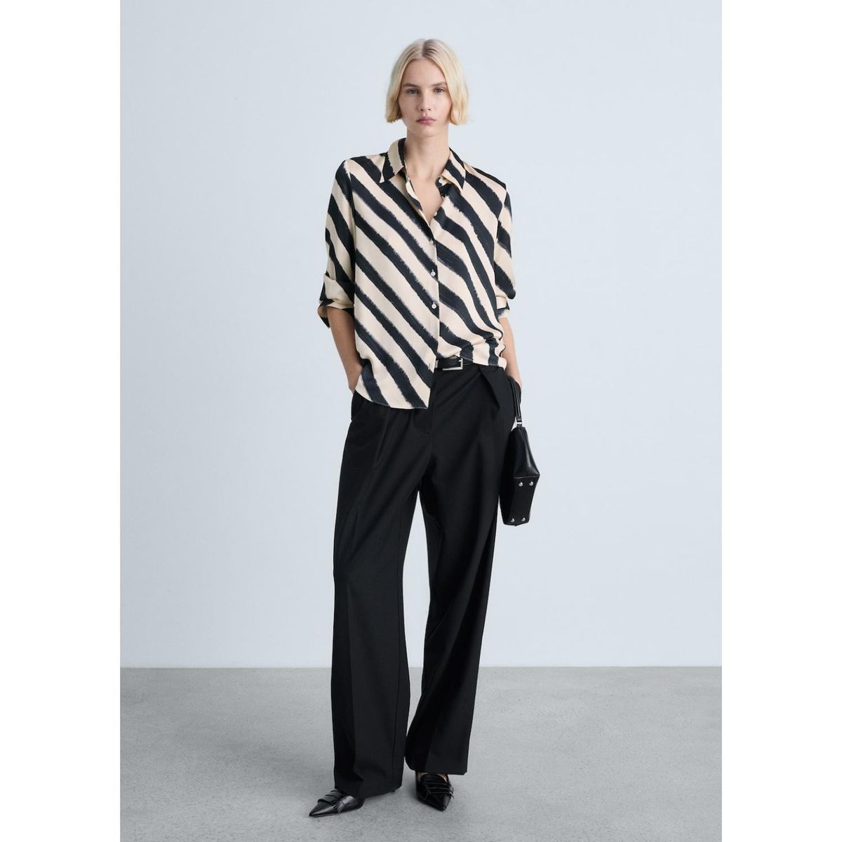 MANGO - Camisa Manga Larga Casual Mujer Mango