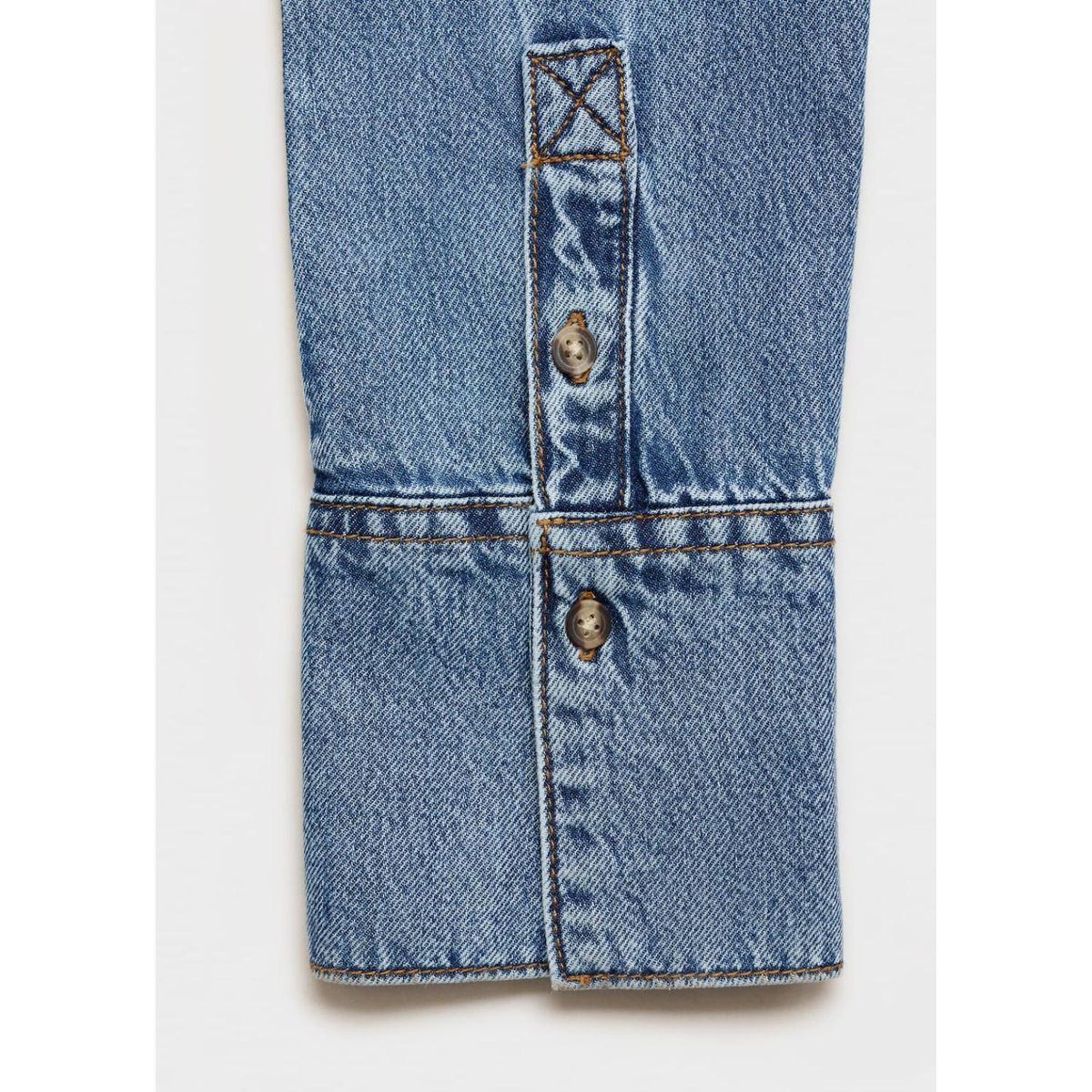 MANGO - Camisa Manga Larga Algodón Mujer Mango